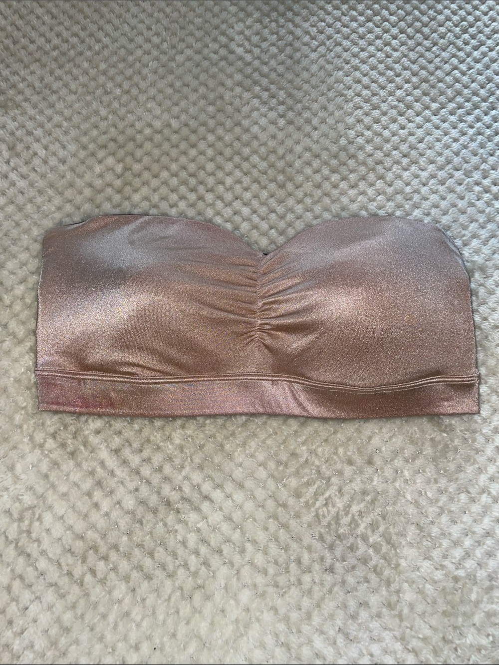 REVERSIBLE Strapless Bandeau Top - Black and Nude SMALL
